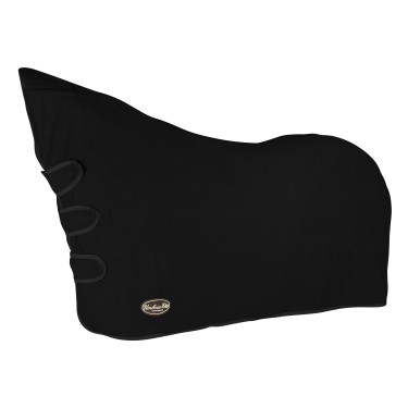 Coperta in pile antipilling con collo Yukon+ Umbria Equitazione Nero