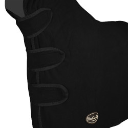 Coperta in pile antipilling con collo Yukon+ Umbria Equitazione Nero