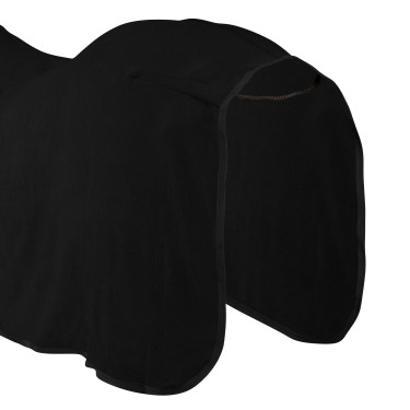 Coperta in pile antipilling con collo Yukon+ Umbria Equitazione Nero