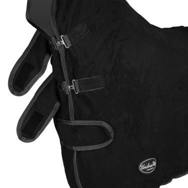 Coperta in pile antipilling con collo Yukon+ Umbria Equitazione Nero