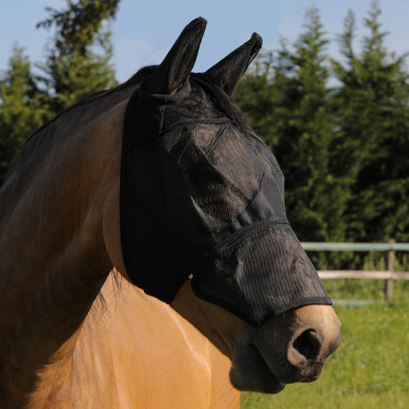 Maschera Antimosche in PVC con Copri-Orecchie e Cerniera Umbria Equitazione Maschera Antimosche in PVC con Copri-Orecchie e Cerniera Umbria Equitazione
