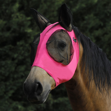 Maschera Antimosche in Lycra con Copri-Orecchie Tech Pro-Tech Rosa caldo