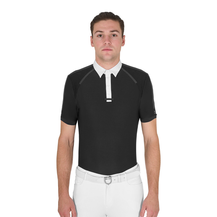 Polo da concorso Uomo Maniche Corte con Bottoni Equestro Polo da concorso Uomo Maniche Corte con Bottoni Equestro