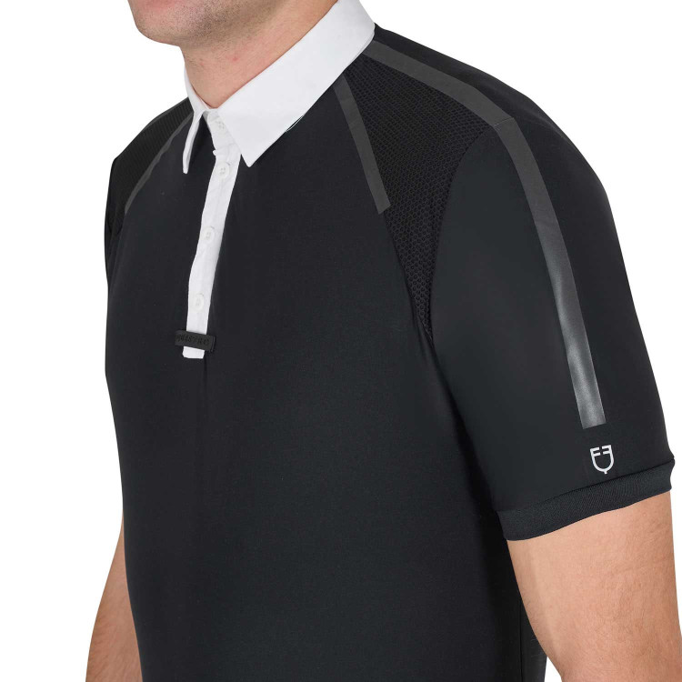 Polo da concorso Uomo Maniche Corte con Bottoni Equestro Polo da concorso Uomo Maniche Corte con Bottoni Equestro
