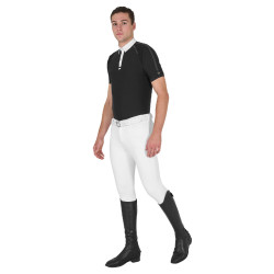 Polo da concorso Uomo Maniche Corte con Bottoni Equestro Polo da concorso Uomo Maniche Corte con Bottoni Equestro