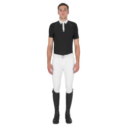 Polo da concorso Uomo Maniche Corte con Bottoni Equestro Polo da concorso Uomo Maniche Corte con Bottoni Equestro