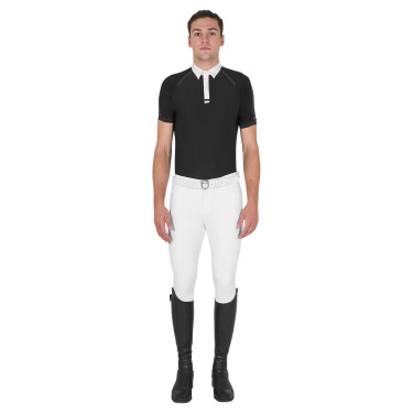 Polo da concorso Uomo Maniche Corte con Bottoni Equestro Polo da concorso Uomo Maniche Corte con Bottoni Equestro