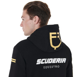 Felpa con Cappuccio da Uomo Scuderia Equestro Equestro Nero