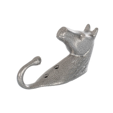 Gancio Portabriglia Testa di Cavallo in Alluminio Colorato Umbria Equitazione Grigio