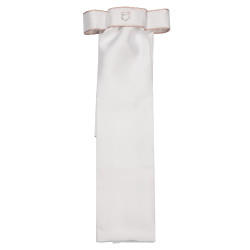 Cravatta da dressage con logo strass Equestro Bianco / rosa cameo