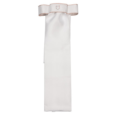 Cravatta da dressage con logo strass Equestro Bianco / rosa cameo