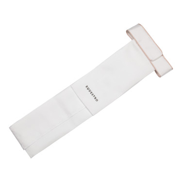 Cravatta da dressage con logo strass Equestro Bianco / rosa cameo