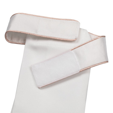 Cravatta da dressage con logo strass Equestro Bianco / rosa cameo