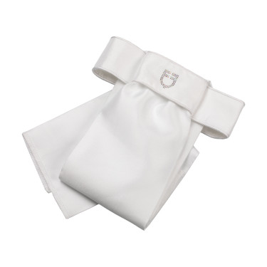 Cravatta da dressage con logo strass Equestro Bianco / bianco