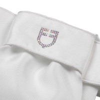Cravatta da dressage con logo strass Equestro Bianco / bianco Cravatta da dressage con logo strass Equestro Bianco / bianco