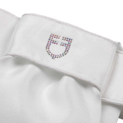 Cravatta da dressage con logo strass Equestro Bianco / bianco