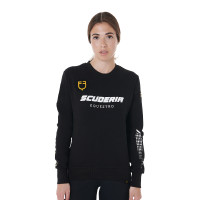 Felpa Girocollo Donna Scuderia Equestro Equestro Nero