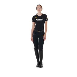 T-shirt Donna Scuderia Equestro in Cotone Equestro Nero