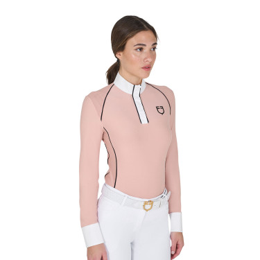 Polo da concorso Donna Maniche Lunghe con Inserti in Rete Equestro Polo da concorso Donna Maniche Lunghe con Inserti in Rete Equestro