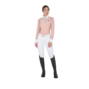 Polo da concorso Donna Maniche Lunghe con Inserti in Rete Equestro Polo da concorso Donna Maniche Lunghe con Inserti in Rete Equestro