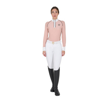 Polo da concorso Donna Maniche Lunghe con Inserti in Rete Equestro Polo da concorso Donna Maniche Lunghe con Inserti in Rete Equestro