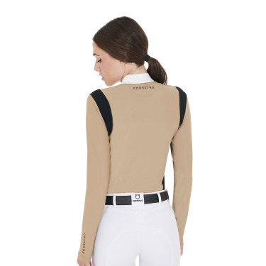 Polo da concorso Donna Maniche Lunghe in Tessuto Tecnico Equestro Polo da concorso Donna Maniche Lunghe in Tessuto Tecnico Equestro