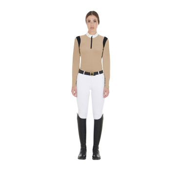 Polo da concorso Donna Maniche Lunghe in Tessuto Tecnico Equestro Polo da concorso Donna Maniche Lunghe in Tessuto Tecnico Equestro
