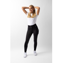 Pantaloni con grip integrale per tutte le stagioni Horze Mira Nero