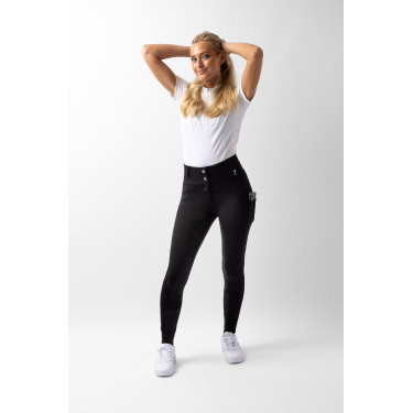 Pantaloni con grip integrale per tutte le stagioni Horze Mira Nero