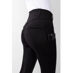 Pantaloni con grip integrale per tutte le stagioni Horze Mira Nero