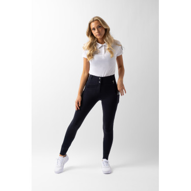 Pantaloni con grip integrale per tutte le stagioni Horze Mira Blu marino scuro