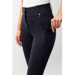 Pantaloni con grip integrale per tutte le stagioni Horze Mira Blu marino scuro