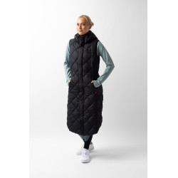 Gilet lungo imbottito senza maniche Gem B Vertigo Bellezza nera Nero