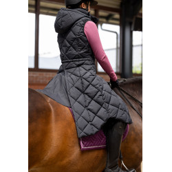 Gilet lungo imbottito senza maniche Gem B Vertigo Bellezza nera Nero