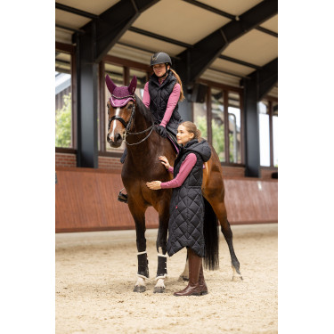 Gilet lungo imbottito senza maniche Gem B Vertigo Bellezza nera Nero