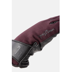 Guanti da equitazione tutte le stagioni Young Rider Perla Horze Fudge / marrone bordeaux