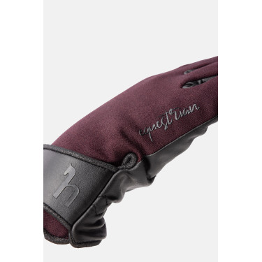 Guanti da equitazione tutte le stagioni Young Rider Perla Horze Fudge / marrone bordeaux