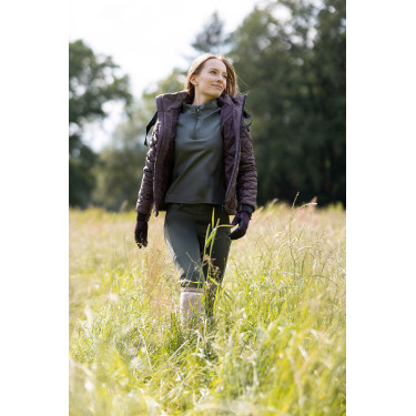 Guanti da equitazione tutte le stagioni Young Rider Perla Horze Fudge / marrone bordeaux