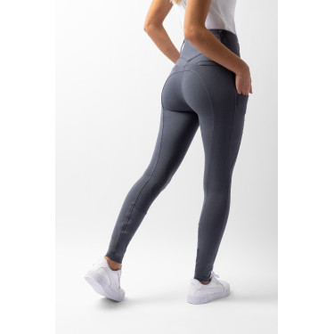 Pantaloni Horze Mira con grip al ginocchio Blu temporale