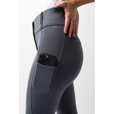 Pantaloni Horze Mira con grip al ginocchio Blu temporale