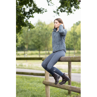 Pantaloni Horze Mira con grip al ginocchio Blu temporale