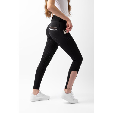 Pantaloni Horze a vita alta Young Rider Alena donna Bellezza nera Nero