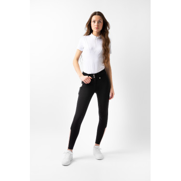 Pantaloni Horze a vita alta Young Rider Alena donna Bellezza nera Nero