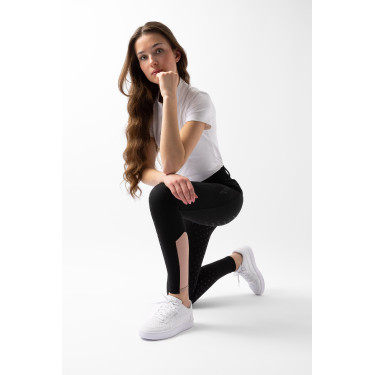 Pantaloni Horze a vita alta Young Rider Alena donna Bellezza nera Nero