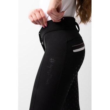 Pantaloni Horze a vita alta Young Rider Alena donna Bellezza nera Nero