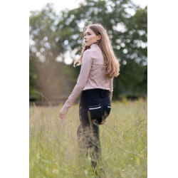 Pantaloni Horze a vita alta Young Rider Alena donna Bellezza nera Nero