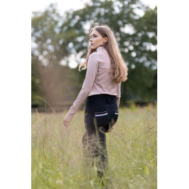 Pantaloni Horze a vita alta Young Rider Alena donna Bellezza nera Nero