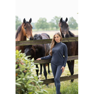 Top da allenamento Josephine Horze Inchiostro marino Blu marino