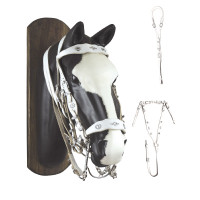 Set portoghese in cuoio Amarante JM Bianco / argento Set portoghese in cuoio Amarante JM Bianco / argento