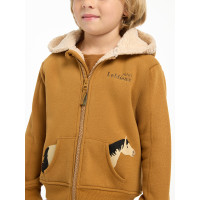 Felpa con cappuccio LeMieux Zip Through Mini Charlie Zenzero Arancione